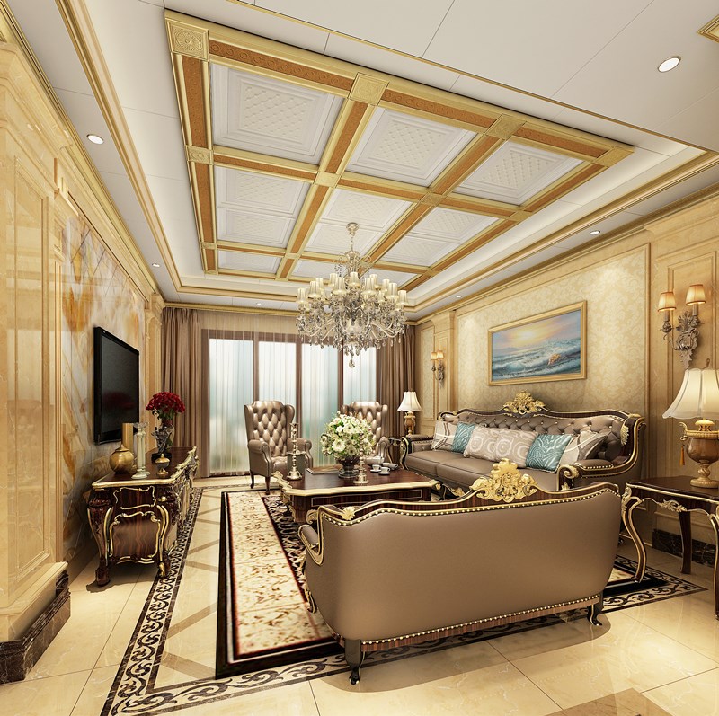 免费设计的德莱宝客厅吊顶，给我来一打！